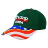 Justerbar Camo Caps Trump 2024 US Flag Baseball Cap Trump Cotton Hats Trump Supportrar Outdoor Sports Cap DHL C1201