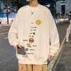 Men's Hoodies Sweatshirts Men O neck Baggy Students Korean Clothing All match Print Fashion Streetwear Preppy Style Handsome Gentle 221129