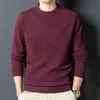 メンズセーター10色秋と冬の丸い丸い首のファッションカジュアルウォームニットプルオーバー男性ブランド服221130