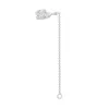 Backs Orecchini SOELLE Fashion Real 925 Sterling Silver Single Dropping Chain Scorrevole Ear Bone Cuff Zirconia Clip Orecchino 1pc Donna Fine