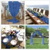 テーブルクロス300x70cm結婚式のシフォン長方形のロマンチックな椅子サッシェスシアーテーブルランナーホリデーテーブルクロスオーバーレイパーティー装飾