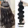 Jag tipsar mänskliga hårförlängningar Microlinks för svarta kvinnor Deep Curly Wave Tape Hair 100strands/ Lot