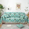 Chaves de cadeira Sofá chenille verde vintage para sala de estar Slipcover 1/2/3/4 do lugar Jacquard Lace Armchair Protetor Toalha