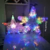 Dekoracje świąteczne gwiazda LED Light Tree Top Lampa do domu ozdoby przy Bożego Narodzenia Navidad Rok Natal Noel Prezent 221130