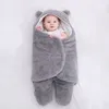 Mjuka nyfödda baby wrap filtar baby sovsäck kuvert sömnsäck bomull tjockare kokong för barn 0-9 månader YYT1896