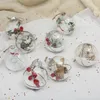 Christmas Decorations 12Pcs Ball Decor Transparent Globe Hanging Tree Decoration For Party Supplies Random Style 221130