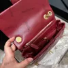 CC Bags 22K Timeless Accordion Flap Bags With Crush Goood Bead Vinatge Metal Hardware Crossbdoy Shoulder Purse Multi Pochette Red Outdoor Handbags 22X14CM IF9X
