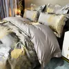 Set di biancheria da letto Addensare set di cotone egiziano Jacquard Copripiumino morbido lenzuolo piatto federe Letto di lusso Queen King size 4 6PCS 221129