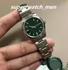 Montre Femme Automatique Mécanique Argent Perpétuel 31mm Montres Acier Inoxydable Vert Index Cadran Avec Boîte/Livret Saphir Plongée Dames Mode Femmes Montres-Bracelets