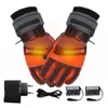 Gants de ski Gants chauffants électriques USB 4000 MAh Chauffe-mains à piles rechargeables pour la chasse Pêche Ski Moto Cyclisme #WO 221019