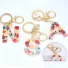 Key Rings Colorf Az English Letter Keychains Handbag Acrylic Plastic Charms Pendant Ornament Key Ring Holder Jewelry Gifts Accessori Dh0Ab