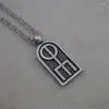 Chains Norse Viking Binding Runic Necklace Talisman Galdrastafir Attracts Love Pewter Jewelry