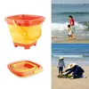 Areia brincar água divertida 1 PC portátil infantil bucket brinquedo dobrável balde de plástico dobrável Party Multi Finalis Summer jogando armazenamento 221129