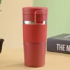 New 304 Stainless Steel Thermos Antislip Coffee Mugs Office Water Bottles Car Traveling Cups Double Vacuum With Rubber Bottoms and Lids Express A0032