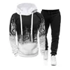 Mens Tracksuits Set Hoodie Sets Men Tracksuit Sportswear HoodiesSweatpant 2 Pieces Autumn Winter Male Warm Clothing Pullover Sweatshirts 221130