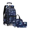 Backpacks with Lunch Box Trolley School Bags Rolling Backpack for Boys Wheeled Carry On Kids Luggage Primary Junior High 221129