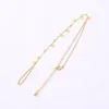 Anklets Classic Simple Gold Silver Color Metal Chain Toe Ring for Women Fashion Tassel Sequin Summer Beach Foot Jewelry