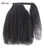 IsHow 828inch Body Wave Human Hair Extensions Inrovs Pony Tail Yaki recht Afro Kinky Curly JC Ponytail voor vrouwen Natuurlijke kleur 9085614