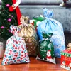 Weihnachtsdekorationen, 30 Stück, Geschenktüten, niedlicher Kordelzug, verschiedene Stile, Geschenkverpackung, Partygeschenke für Feiertage, Süßigkeitentüten 221130