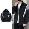 Heren Jackets Vintage Streetwear Mens Wind Breaker Autumn Fashion Casual Patchwork Green Zipper Sportswear Bomber 221130