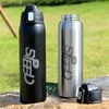 Water Bottles 1000ml750ml High Quality Stainless Steel Sport Vacuum Flask Portable Outdoor Climbing Thermal Bottle Coffee Tea Insulation Cup 221130