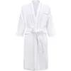Erkek Robes 5 Yıldızlı El% 100 Pamuklu Erkekler Kimono Batrobe Plus Boyutlu Havlu Banyosu Kadınlar İçin Mens Waffle Uzun Giyinme Elbisesi Sweetwear 221130
