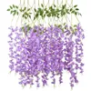 Fleurs décoratives 12pcs fleur de glycine artificielle arc de mariage guirlande ornement mural simulation plante rotin Strin maison jardin décoration