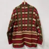 Men's Sweaters Plus Size Knitted Long Sleeve Men Casual Loose Cardigan Autumn Winter Open Front Plaid Printed Sweater Outerwear