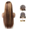 Brazilian Human Hair 4X4 Lace Wig P4 27 Piano Color Straight Peruvian Indian Malaysian 150% 180% 210% Density 10-32inch