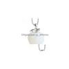 Pendant Necklaces Suspension Apple Natural Stone Pendant Crystal Pendants Quartz Bead Necklaces Fashion Jewelry For Female Women Gif Dhquy