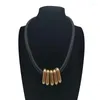 Chains YD&YDBZ Designer Chunky Chain Short Necklace For Women Gothic Black Leather Rope Permanent Gold Color Statement