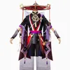 Genshin Impact Scaramouche Cosplay Kostuums Game Suit Batlle Outfit Uniform Wig Halloween Party Jurk New J220712 J220713