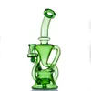 9 inches Recycler Glass Bong Tornado Hookah Dab Rigs Smoking Water Pipe Heady Pipes Size 14mm joint with Bowl or Quartz Banger