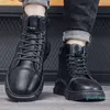 أحذية Men Men's Shoes Pu Leather Ruffian أعمال مزاجية غير رسمية تشغيل أحذية رياضية سوداء 221129