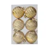 Weihnachtsdekoration Dekoration Alien Ball ungiftig 6 cm Geschenke Plastik Ornamente 6pcs Baumanh￤nger Champagner H￤ngende Kugeln