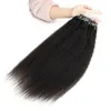 Kinky Straight Micro Loop Ring 100% Human Hair Extensions 16"-30" Brazilian Coarse Link Hair Extension