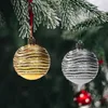 クリスマスデコレーションハンギングボール6pcsシャンパンプラスチックギフト装飾品6cm非毒性ツリーペンダント装飾
