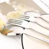 Dinnerware Sets 30Pcs Silver Cutlery Set High Quality Stainless Steel Fashion Knife Fork Silverware Kitchen Western Flatware