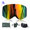 Marca de gafas de esquí con estuche doble UV400 Antifog ing gafas de nieve de gafas de nieve para hombres Snowboard 221130