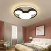 Ceiling Lights Modern Cartoon Led Light Fixtures Black Lamps For Living Children's Room Bedroom Dimmable Plafondlamp