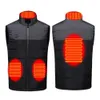 Gilets pour hommes élégant gilet thermique chaud sûr hommes femmes bloc de couleur USB veste chauffante vêtements thermiques USB gilet chauffant résistant au froid 221130