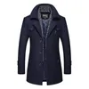 Masculino de lã masculina Bolubao Men Winter Coat Brand Casual Color Solid Ener Era Male Trench Overcout 221130