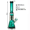 Narguilé Verre Bong Pipe À Eau 11 Pouces Trois Couleurs Bécher Bangs Ice Catcher Matériau Épais pour Fumer avec Bol De 14mm