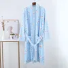 Women's Sleepwear Flannel Robe Women Print Cartoon Bathrobe Autumn Winter Warm NightgownThicken Long Robes Casual Plus Size 40-75KG