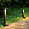 Jardin pelouse lampe ￩tanche en aluminium moderne pilier pilier au sol l￩ger villa ext￩rieur paysage bollards