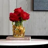 Titulares de velas titular de ouro Candlestick Creative Votive Tea Flor Light Flower Vase Ornament B99