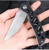 Couteau pliant de survie 9CR13Mov lame satinée noir G10 manche en acier inoxydable roulement à billes EDC couteaux pliants de poche