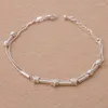 Anklets DODO Simple Tendy Summer Bracelet For Women White Gold Color Foot Jewelry Female Fashion Barefoot Chain