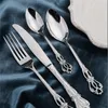 Dinnerware Sets 24 PCS Cutlery Set Western Kitchen Stainless Steel Gold Silverware Tableware Flatware Dinner Knife Fork Tea Spoon