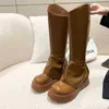 Stiefel Kleid Schuhe Herbst Winter Frauen Schwarz Dicke Untere Plattform Mode Lange 2023 Ytmtloy Kniehohe Botines De Mujer Platz ferse 1